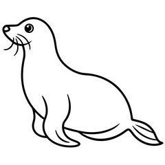Outline Sea Lion Design