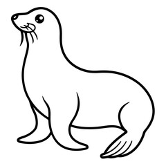 Outline Sea Lion Design
