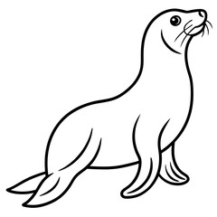 Outline Sea Lion Design