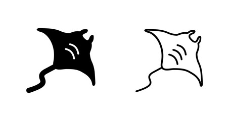 Manta Ray Vector Icon
