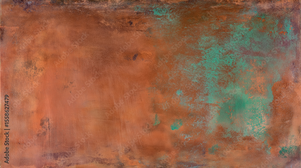 Aufkleber vibrant abstract texture featuring copper and turquoise hues creating a dynamic surface suitable for