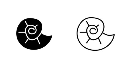 Fototapeta premium Sea Snail Vector Icon