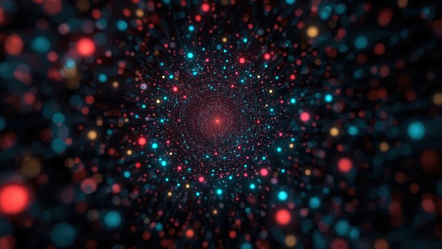 Colorful lights. Cosmos Crypto Latent space Post Quantum Cryptography Ai singularity SD-WAN Simulated reality Applied intuition Istio Into the Cryptoverse Multiverse Computing Abstract pattern. Digit