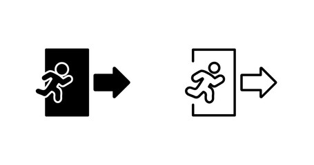 Evacuation Route Vector Icon