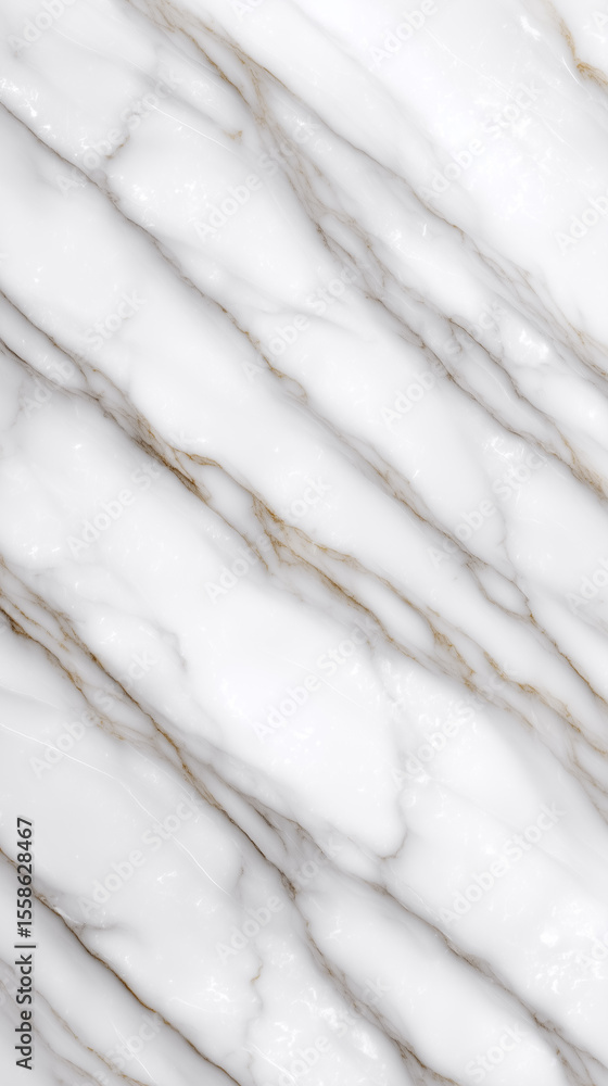 Poster smooth white marble surface with delicate grey veining offers sophisticated texture. neutral and bri