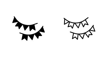 Bunting Flags Vector Icon