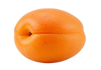 Fresh, juicy peach fruit with vibrant orange and yellow hues, isolated on a clean white background, perfect for a healthy summer dessert