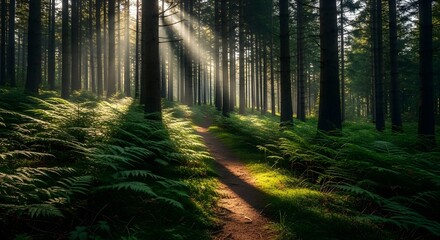 Obraz premium footpath in the woods