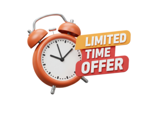 Isolated Limited Time Offer Clock Urgency Promotion