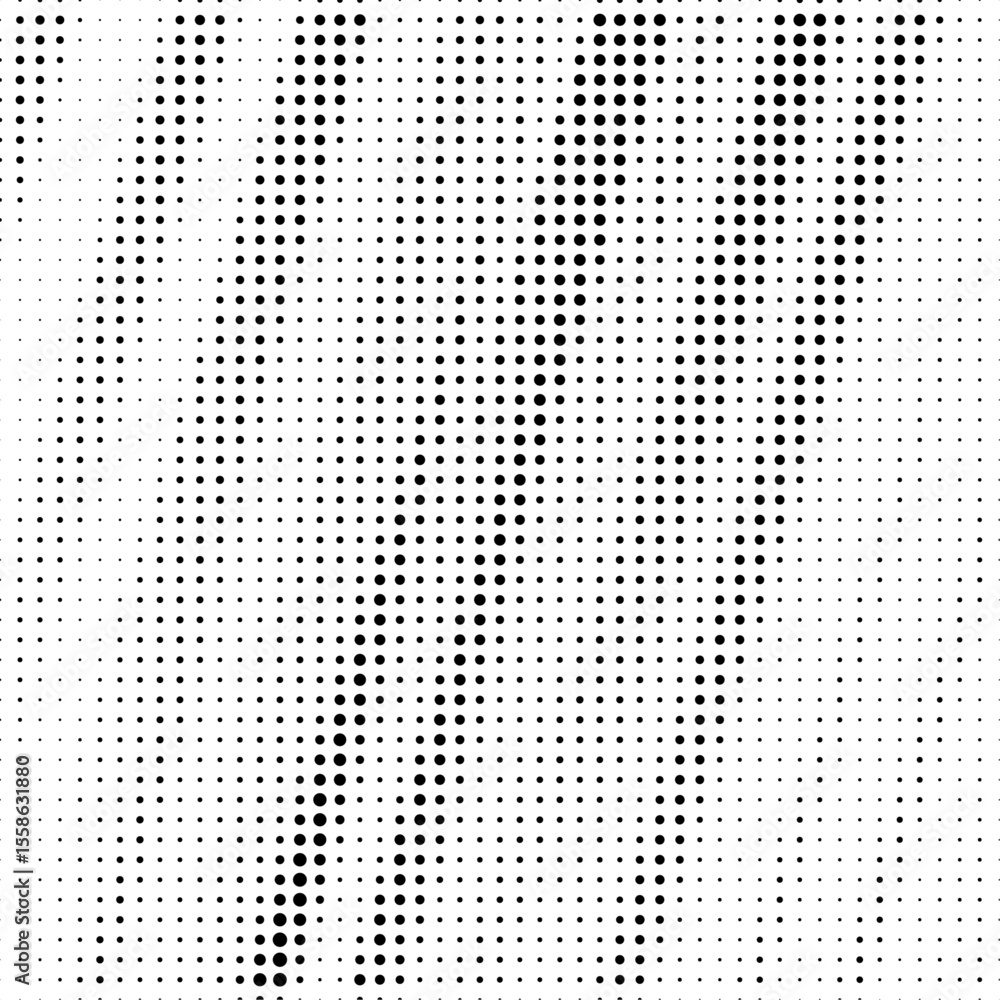 Poster Halftone background vector, abstract backdrop design with two tone pattern and copy space for edit your content	
