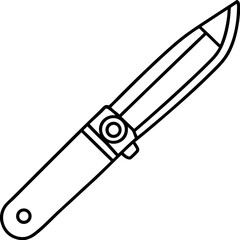 Precision Blade Minimalist Vector Illustration