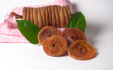 Fresh Figs or Anjeer fruit healthy vegan food concept organic dry fruits on wooden background.