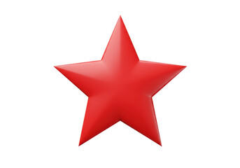 Isolated Red Star Shape Decoration Success