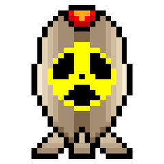Atomic bomb in pixel art style