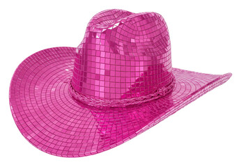 Isolated Pink Cowboy Hat Mirror Mosaic