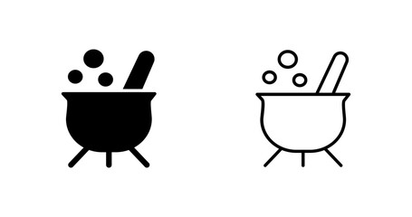 Witch Cauldron Vector Icon