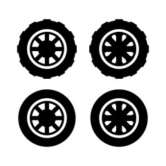 simple car tire icon collection