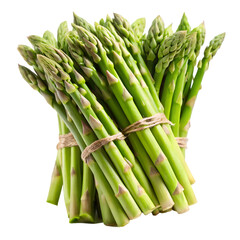 Fresh Green Asparagus Isolated on White Background