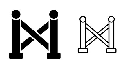 Crime Scene Tape Vector Icon