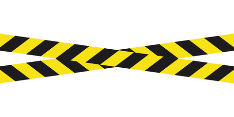 yellow and black hazard sign crossbands