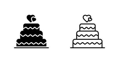 Wedding Cake Vector Icon