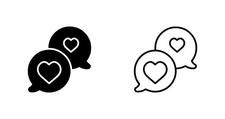 Love Chat Vector Icon