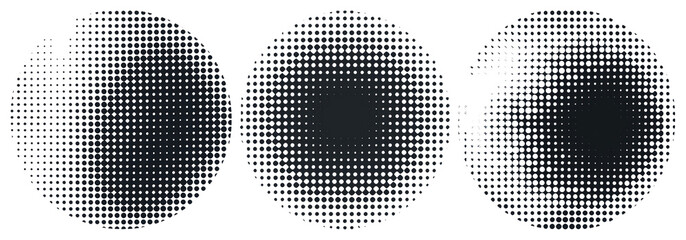 PNG Abstract dotted circle progression, element set on transparent background