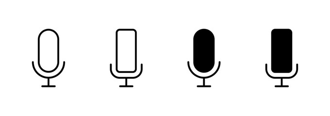 Microphone icon vector. karaoke sign and symbol