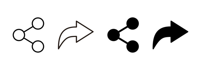 Share icon vector. Sharing sign and symbol