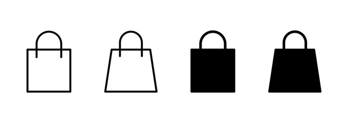Shopping bag icon vector. shopping sign and symbol