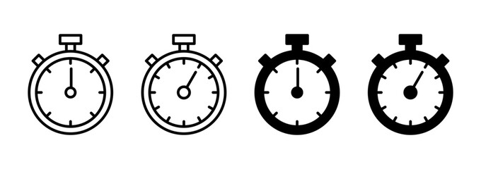 Stopwatch icon vector. Timer sign and symbol. Countdown icon. Period of time