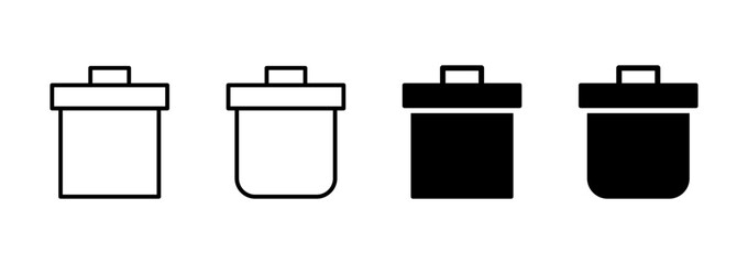 Trash icon vector. trash can icon. delete sign and symbol.