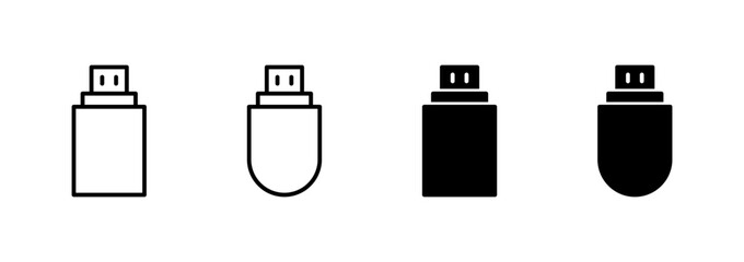 Usb icon vector. Flash disk sign and symbol. flash drive sign.