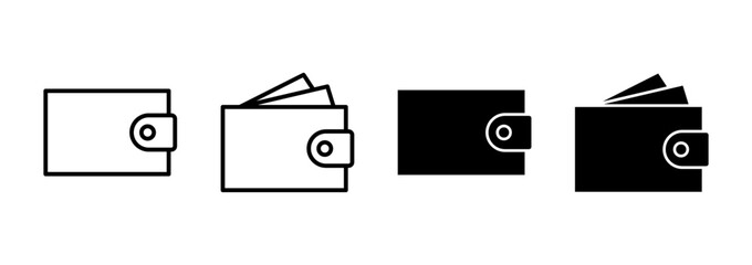 Wallet icon vector. wallet sign and symbol