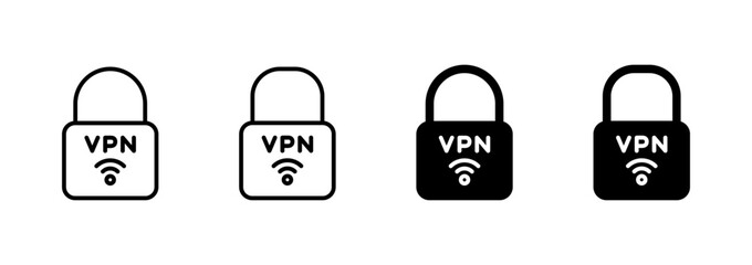 Vpn icon vector. Private network sign and symbol. virtual private network icon.