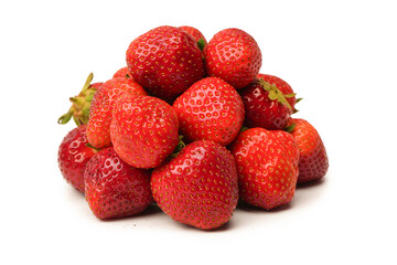 Fresh group of berries isolated on a white background.