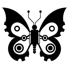 black and white butterfly