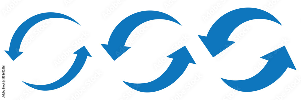 Poster reload refresh icon for simple flat style design. refresh, circular arrow rotation symbol with two a