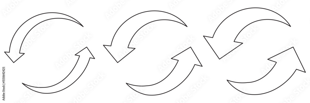 Poster reload refresh icon for simple flat style design. refresh, circular arrow rotation symbol with two a