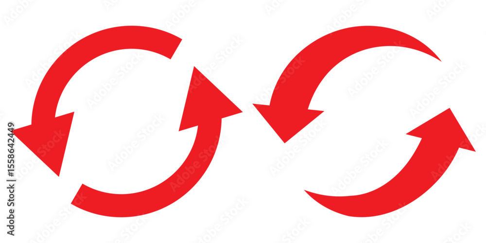 Poster refresh icon set. reload, update, reload and recycle icon vector illustration. circular arrow rotati