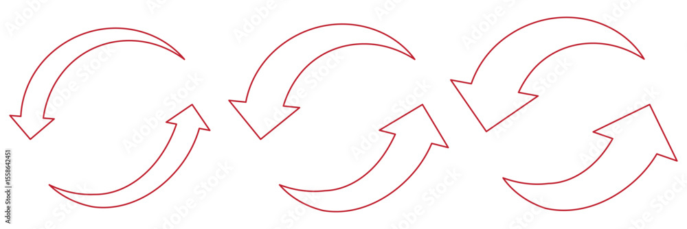 Poster refresh icon set. reload, update, reload and recycle icon vector illustration. circular arrow rotati