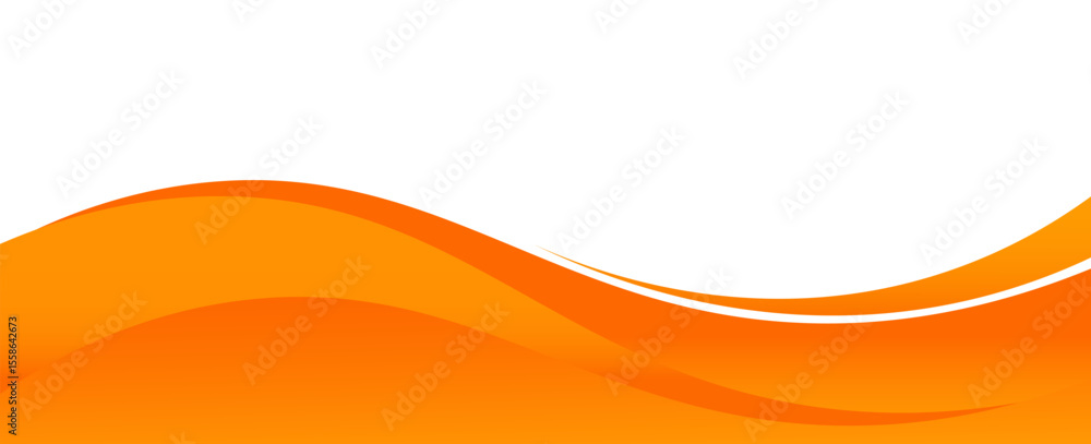Poster vector orange line background curve element with white space for text and message design, overlappin