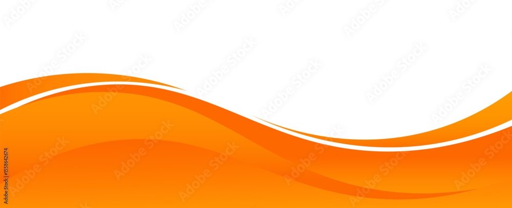 Poster Vector orange line background curve element with white space for text and message design, overlapping layers, vectors
