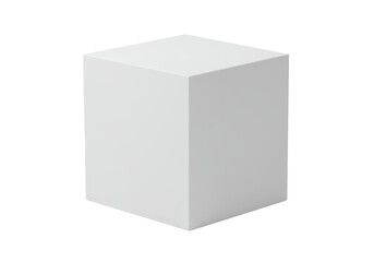 Isolated Pristine White 3D Cube