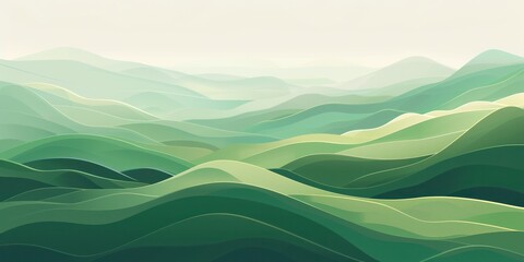 Obraz premium Wallpaper background illustration design with hills and mountains.