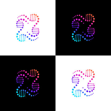 DNA logo molekul infinite ,cyrcle technology,logo biotech