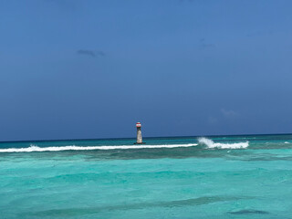 lighthouse in the sea