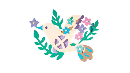 International Day Of Peace Or World Peace Day With Symbolic Elements