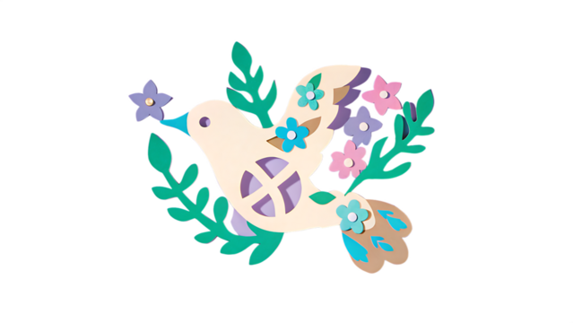 International Day Of Peace Or World Peace Day With Symbolic Elements