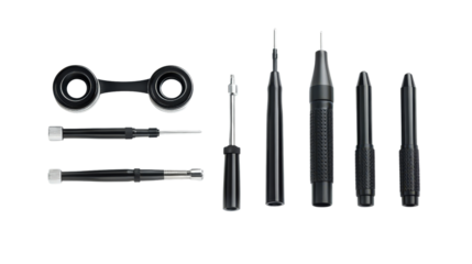 Otoscope and ophthalmoscope set, Transparent background, PNG file